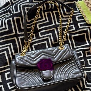 Elegant Black Quilted Shoulder Bag